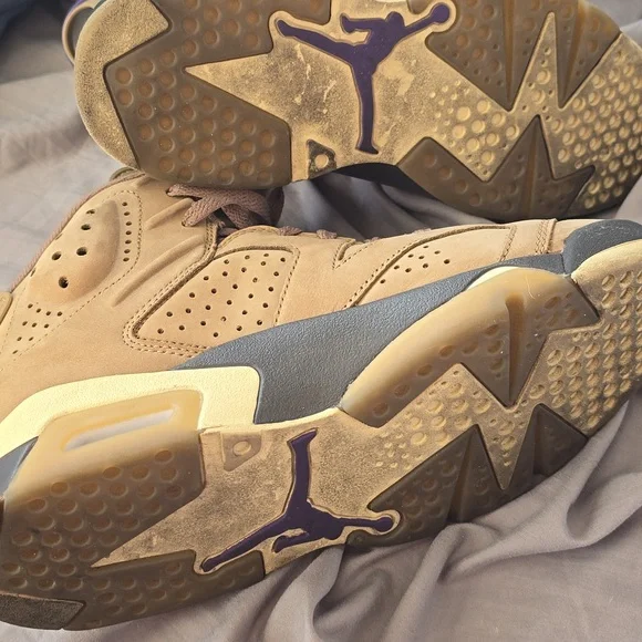 Women's Air Jordan 6 Retro GORE-TEX "Brown Kelp" sneaker. Size 8. - Picture 7 of 8